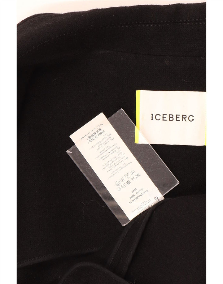 Iceberg Veste blazer croisée coupe ample pour femme IT 40 Small Noir