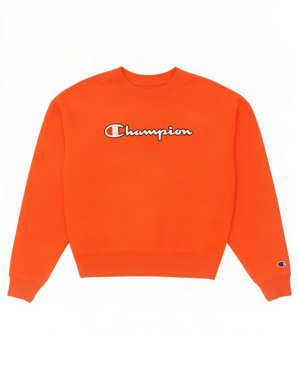 Champion Sweat-shirt surdimensionné graphique pour femme UK 10 Small Orange