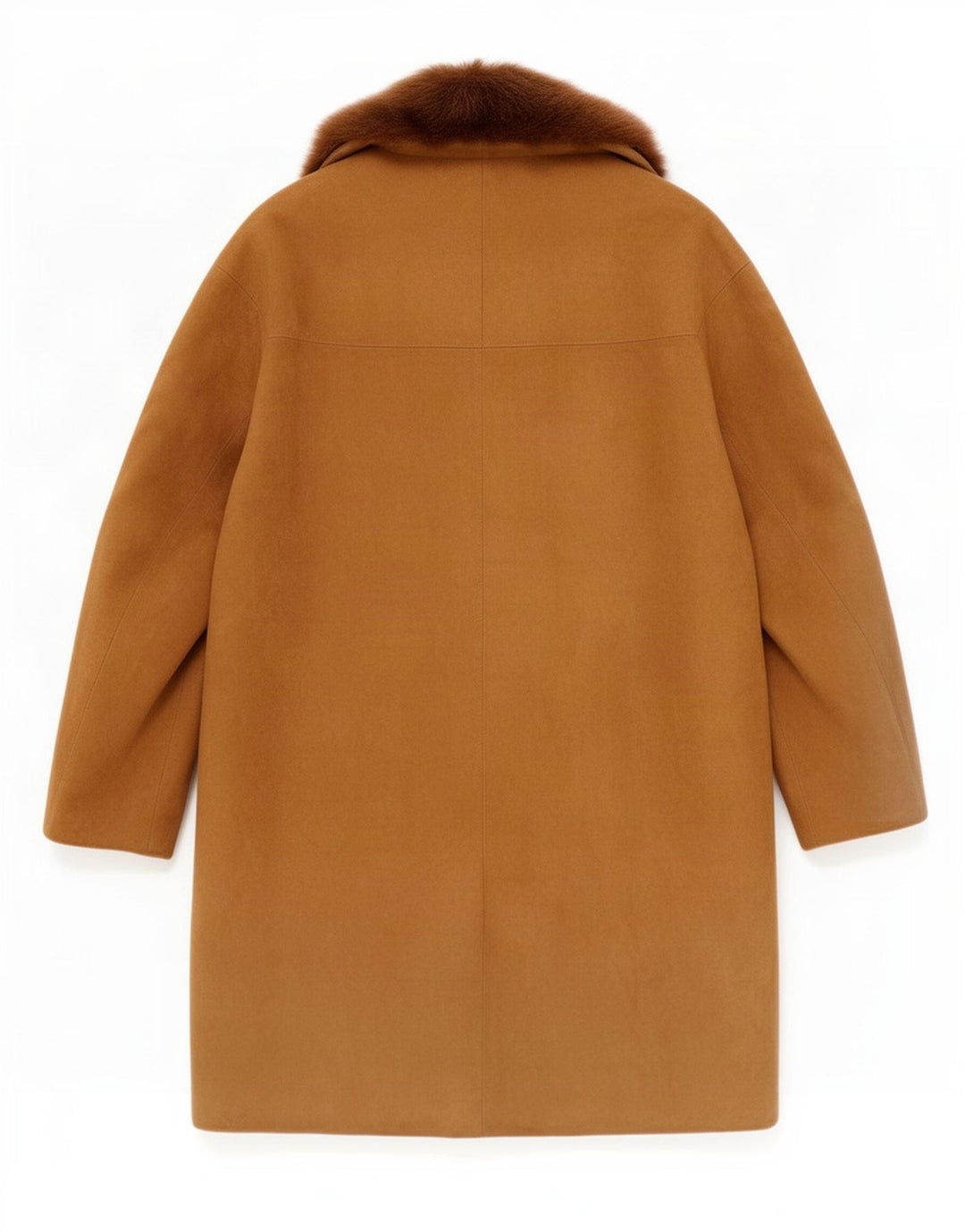 vintage Femmes Suède Pardessus UK 14 Brun Moyen