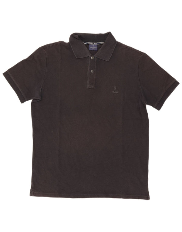 Trussardi Jeans Polo Homme XL Noir Coton