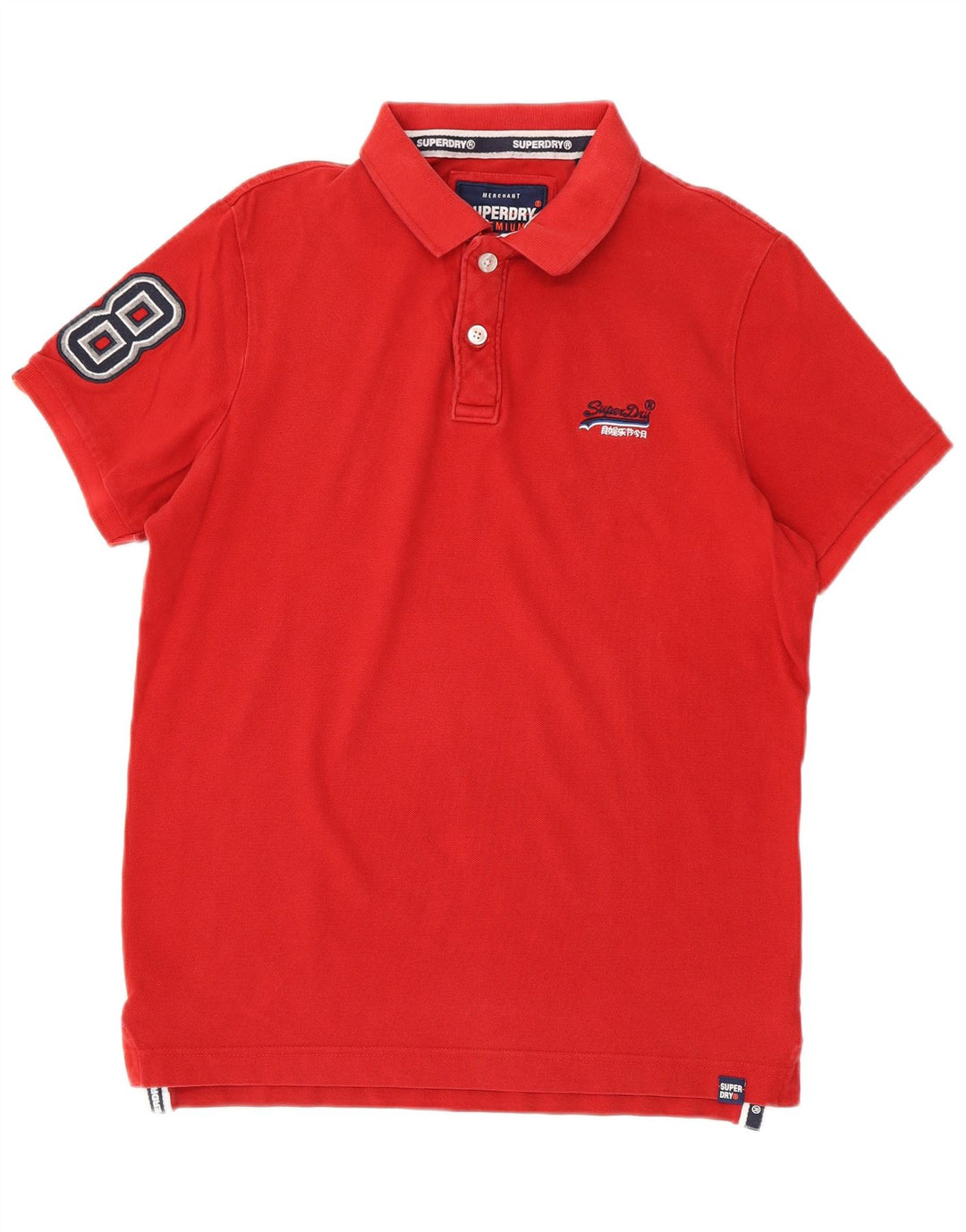 Superdry Polo Graphique Homme Large Rouge Coton