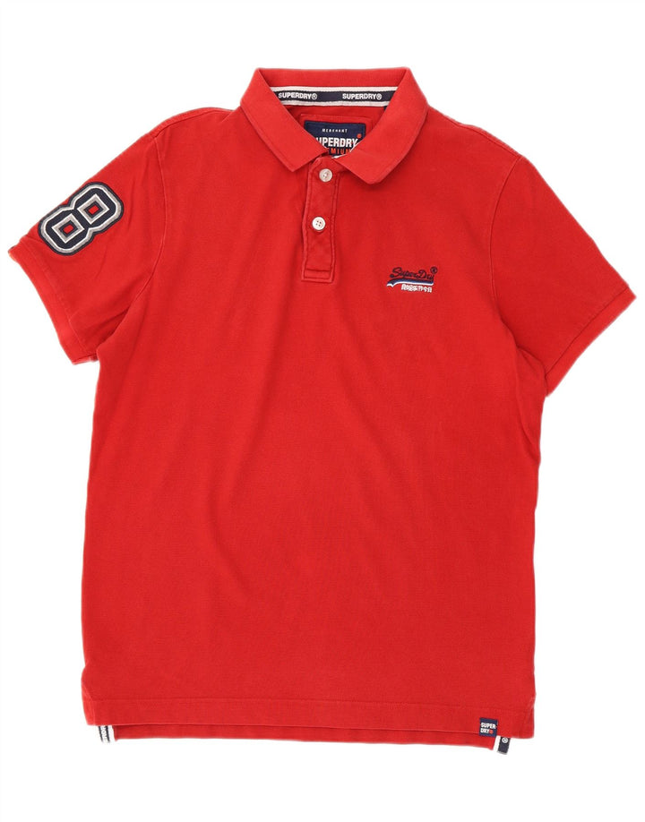 Superdry Polo Graphique Homme Large Rouge Coton