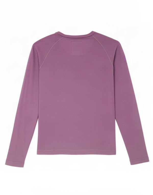 Champion Girls Graphic Top Long Sleeve 13-14 Years XL Purple Colourblock