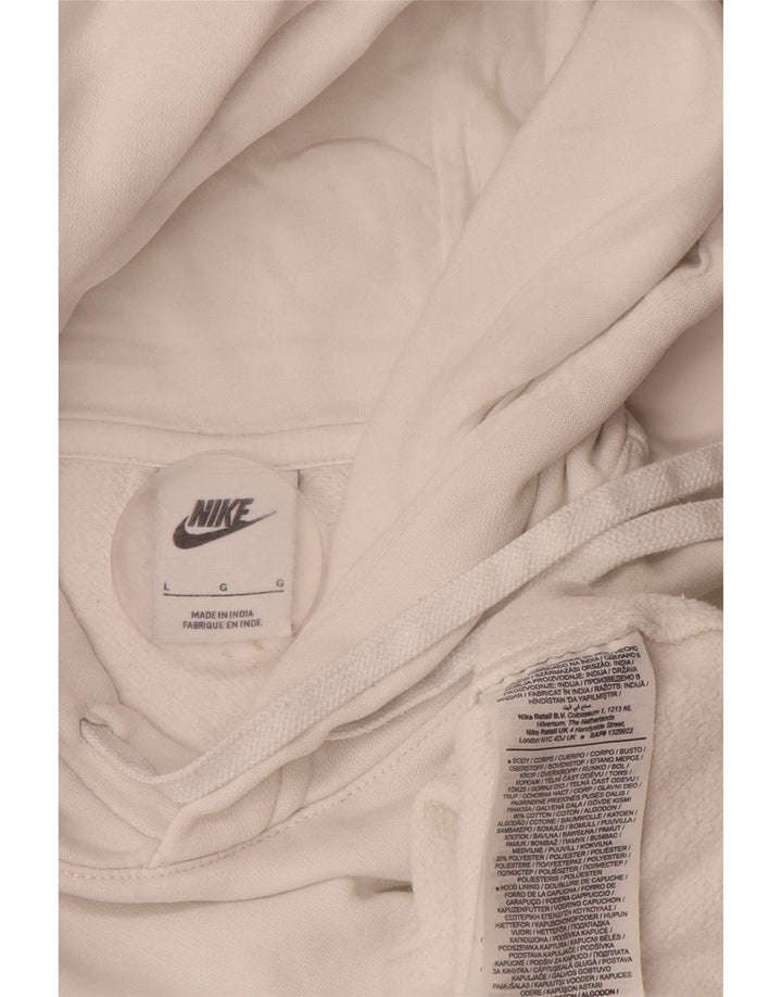 Nike Pull à capuche pour homme en coton blanc Taille L