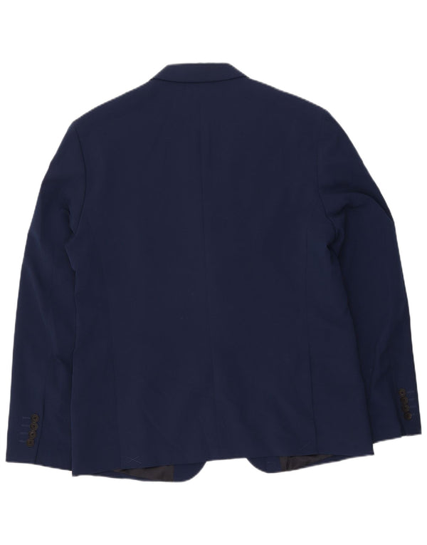 ZARA Veste blazer à 2 boutons pour homme EU 54 XL Bleu marine