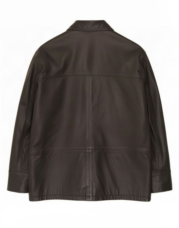 veste en cuir homme vintage UK 40 Grand Noir