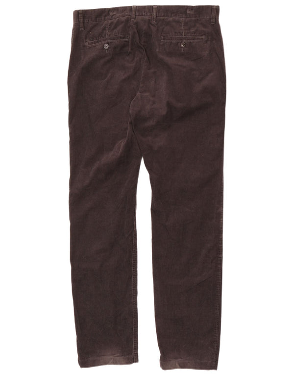 Marks & Spencer Pantalon droit en velours côtelé Blue Harbor pour homme W36 L33 Gris