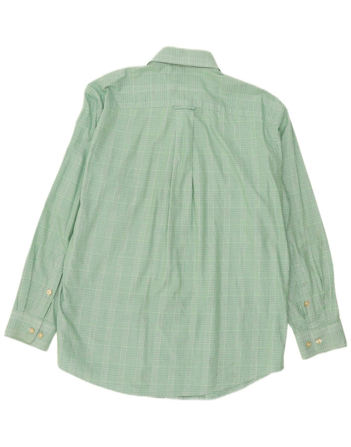 Orvis Chemise en flanelle pour homme en coton à grands carreaux verts