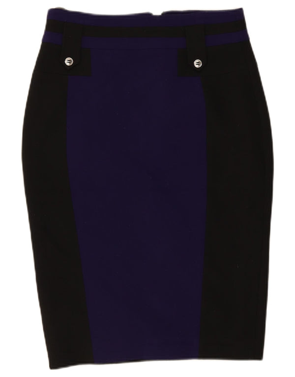 Karen Millen Jupe crayon pour femme UK 12 Medium W28 Noir Colourblock
