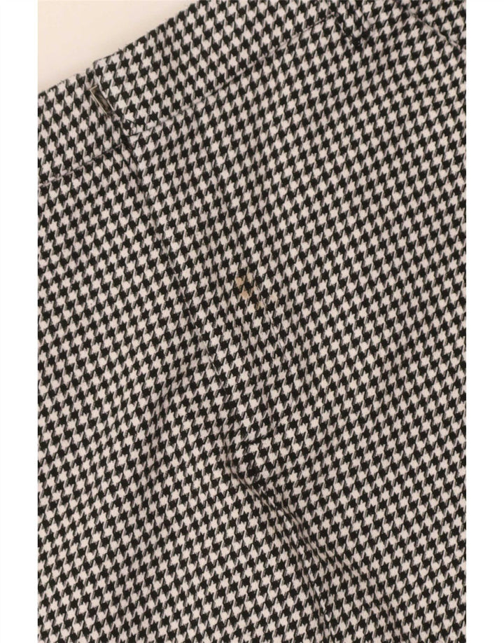 Zara Short Chino Femme Petit W26 Pied De Poule Noir