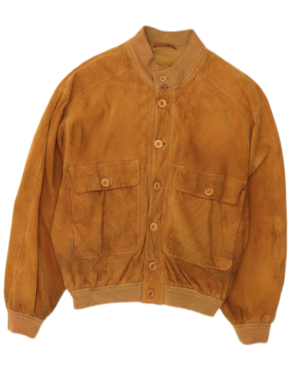 Vittorio Forti Blouson Bomber En Daim Homme IT 50 Grand Cuir Beige