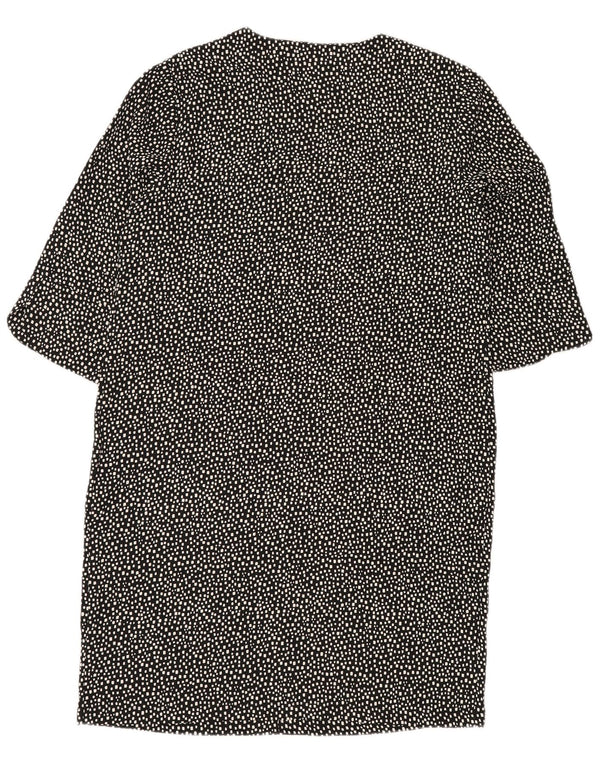 MARKS & SPENCER Robe droite pour femme UK 44 Grand Noir Géométrique Polyester