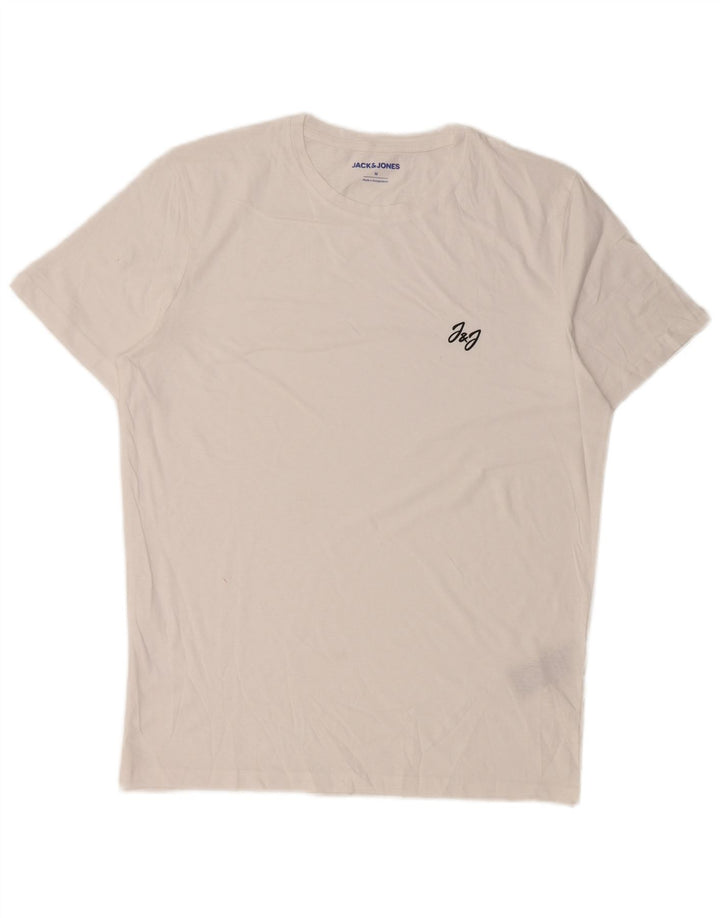 JACK & JONES T-Shirt Homme Blanc Moyen Coton