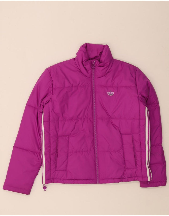 Adidas Veste rembourrée surdimensionnée pour femme UK 10 Petit Violet Polyester