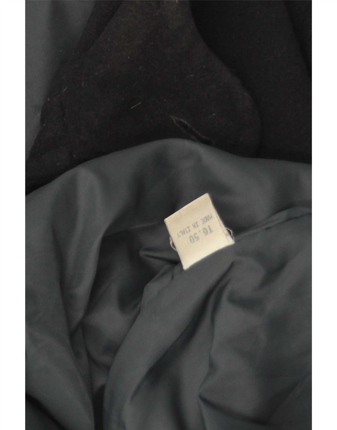 Vintage Homme À Capuchon Duffle Coat IT 50 Grande Laine Bleu Marine