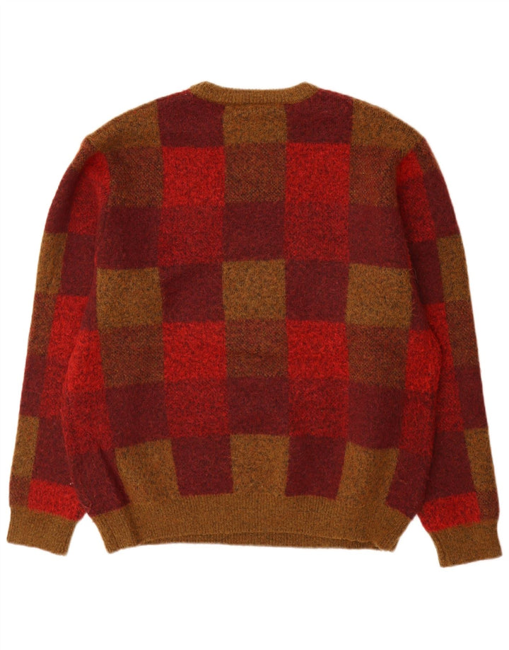 Zara Pull ras du cou pour homme en polyester géométrique multicolore moyen