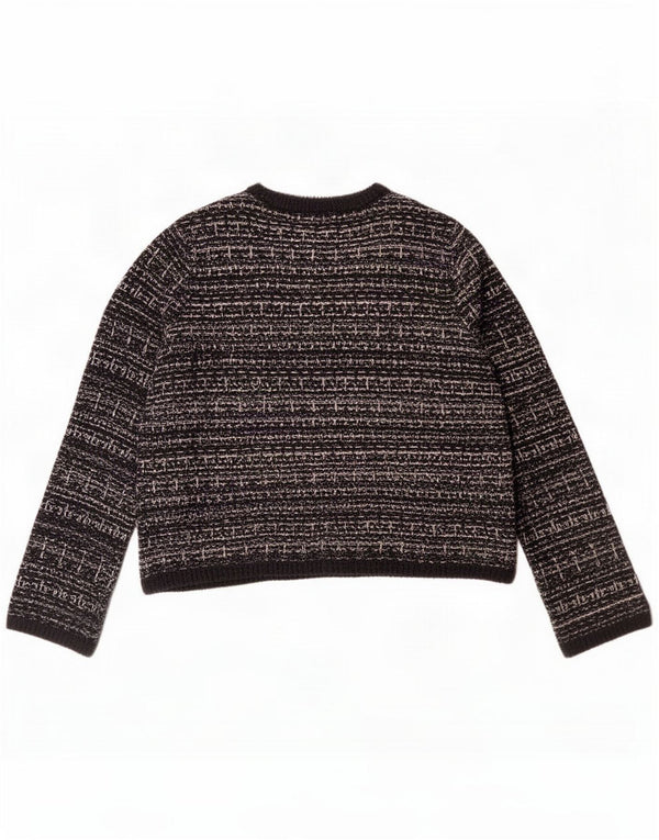Marks & Spencer Cardigan pour femme UK 16 Large Coton moucheté noir