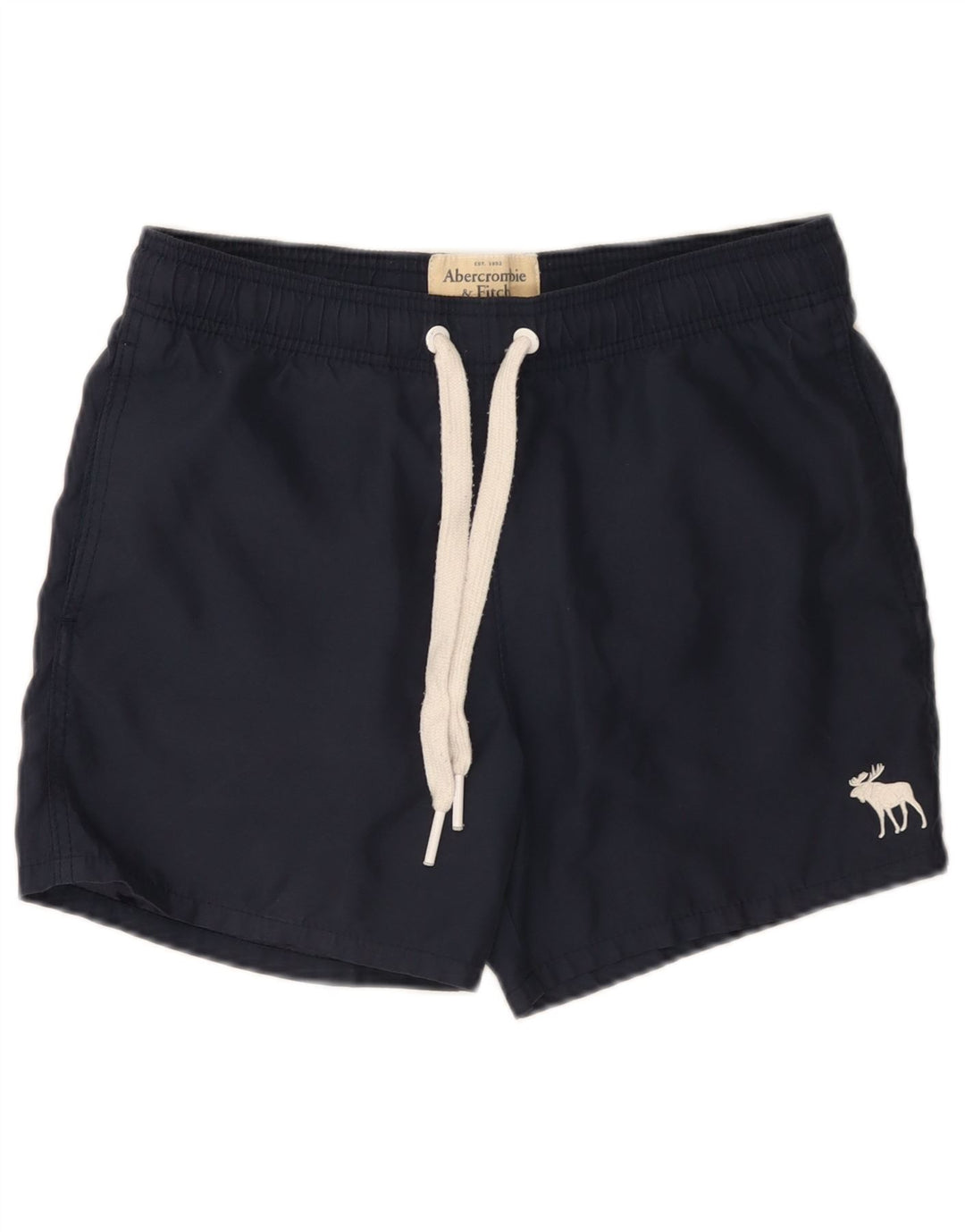 Abercrombie & Fitch Short de bain pour homme Petit bleu marine Polyester