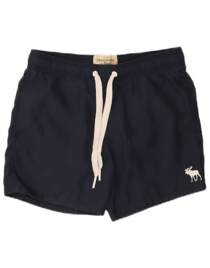 Abercrombie & Fitch Short de bain pour homme Petit bleu marine Polyester