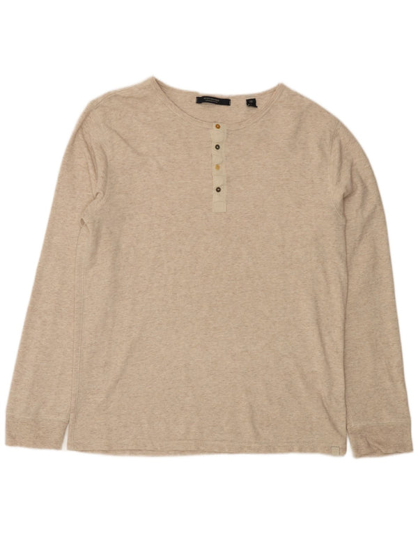 Scotch & Soda Haut Manches Longues XL Coton Chiné Beige Homme
