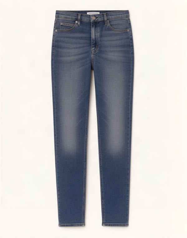 Calvin Klein Jean Slim W33 L27 Femme Bleu Coton