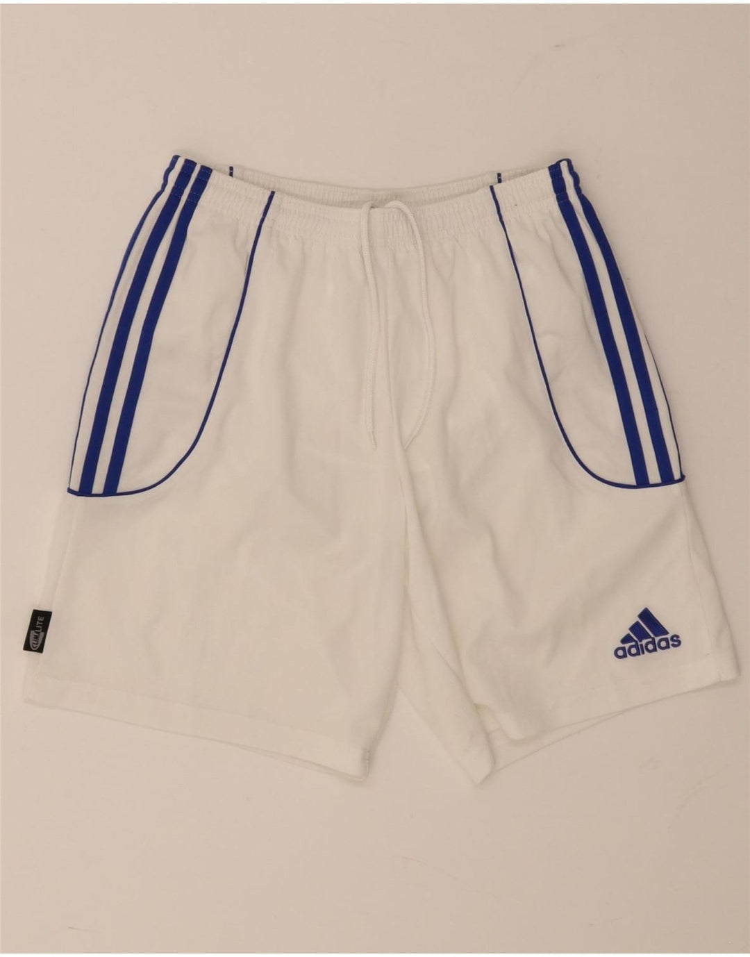 Adidas Short de sport Climalite pour homme, petit, blanc, color block, polyester