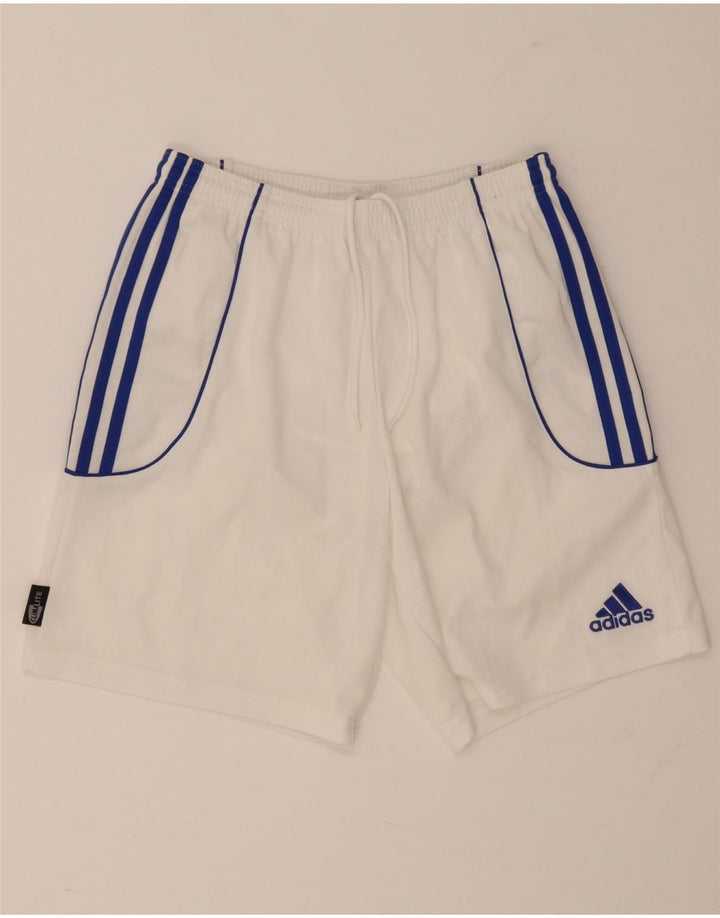 Adidas Short de sport Climalite pour homme, petit, blanc, color block, polyester