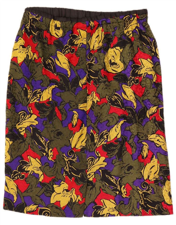 vintage Femme Jupe Droite W30 Moyen Multicolore Floral