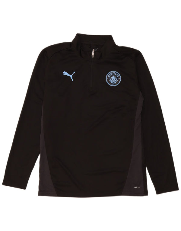 Puma Haut de Survêtement Manchester City Pullover Homme Noir Colorblock
