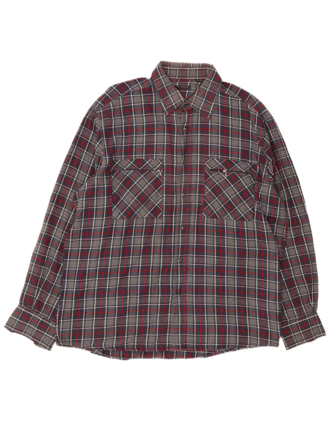 SEA BARRIER Chemise Flanelle Homme XL Gris Carreaux Coton