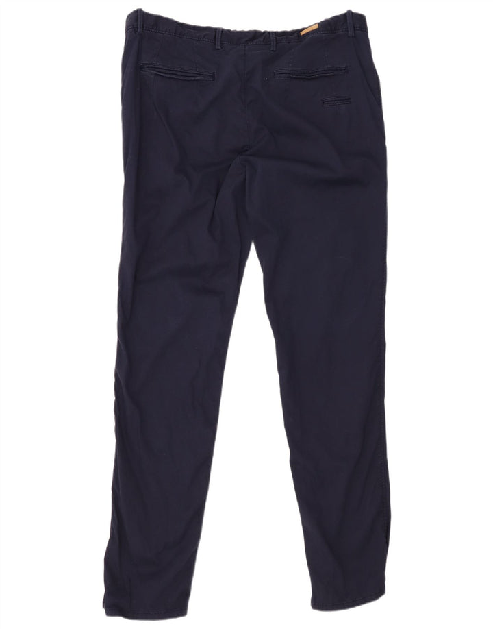 MASSIMO DUTTI Pantalon Chino Slim Homme EU 46 XL W36 L32 Bleu Marine Coton