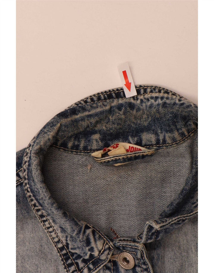 Place du Jour Veste en jean graphique pour femme EU 36 Petit coton bleu