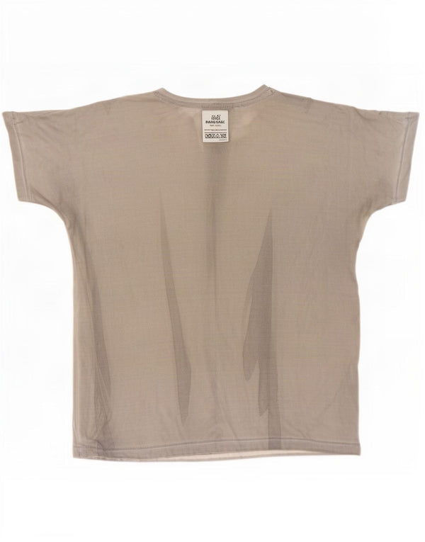 Diesel T-Shirt Graphique Homme Grand Gris Coton