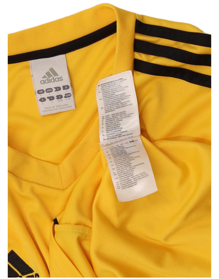 Adidas Hommes Climalite T-Shirt Haut Large Jaune Polyester