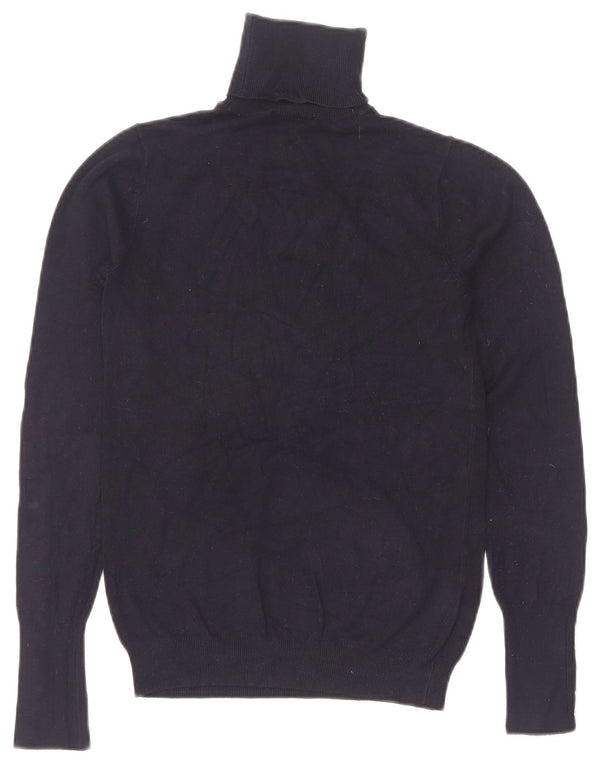 Zara Pull col roulé pour femme UK 8 Small Bleu marine