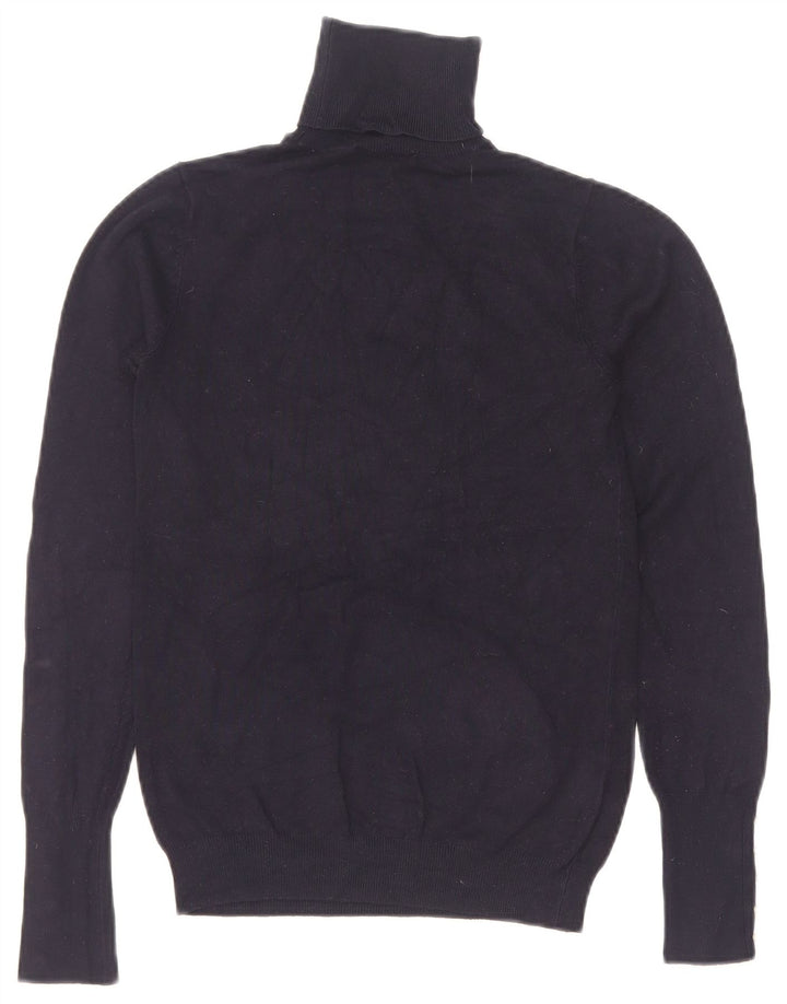 Zara Pull col roulé pour femme UK 8 Small Bleu marine