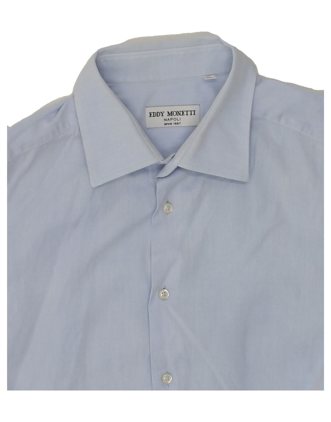 EDDY MONETTI Mens Shirt UK 16  41 Large Blue Vintage Eddy Monetti and Second-Hand Eddy Monetti from Messina Hembry 