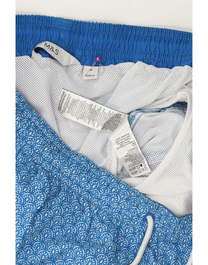 Marks & Spencer Short de Bain Homme Bleu Moyen Floral Polyester