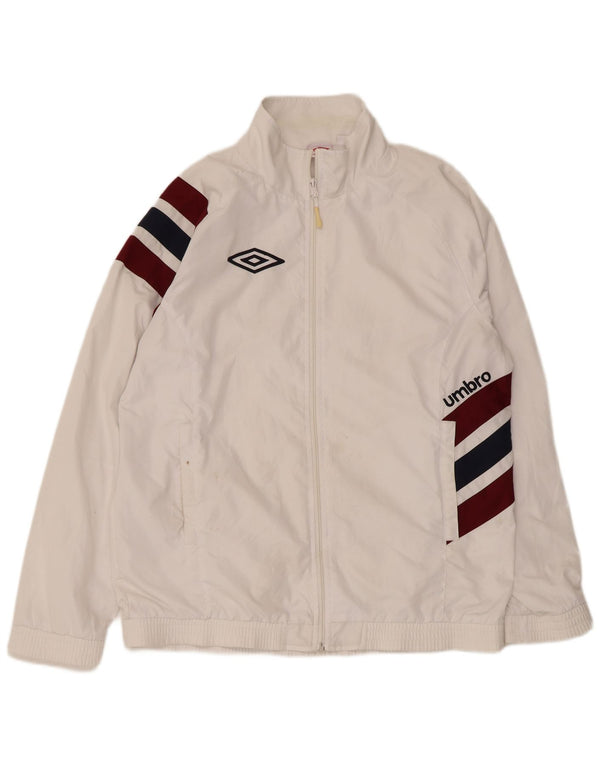 Umbro Veste de survêtement pour homme XL Blanc Colorblock Polyester Sports