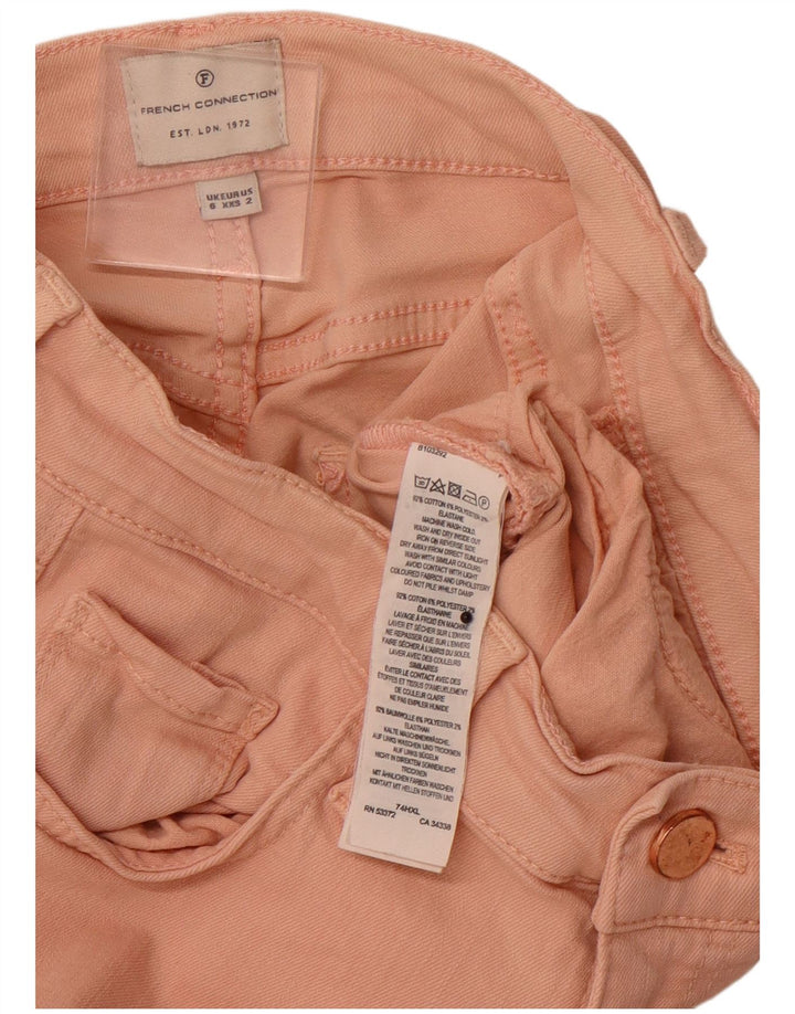 FRENCH CONNECTION Jean Slim Femme UK 6 XS W24 L25 Coton Rose