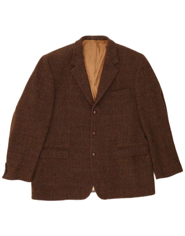 C&A Veste Blazer Westbury 3 Boutons Homme EU 56 3XL Kaki Pied-de-poule Laine
