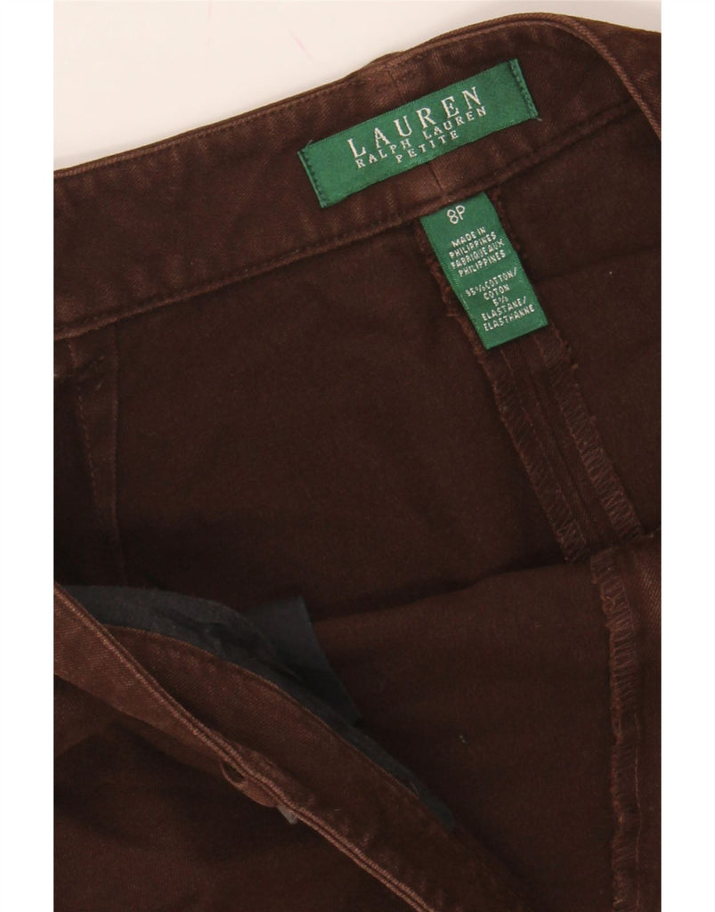 RALPH LAUREN Womens Straight Skirt US 8 Medium W32  Brown Cotton Vintage Ralph Lauren and Second-Hand Ralph Lauren from Messina Hembry 