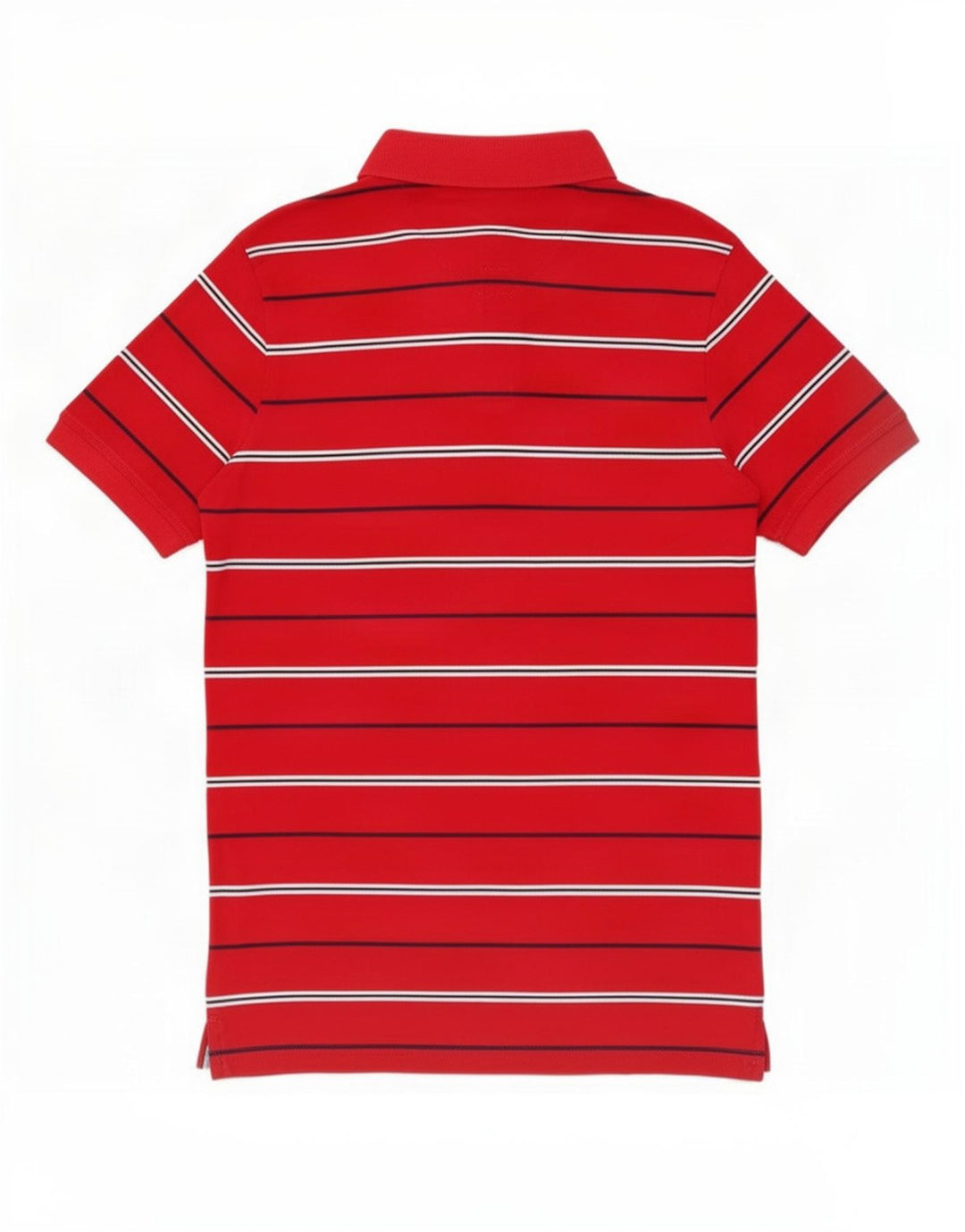 Tommy Hilfiger Polo Homme Rayé Rouge Moyen