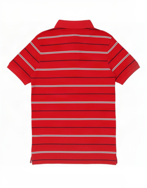 Tommy Hilfiger Polo Homme Rayé Rouge Moyen