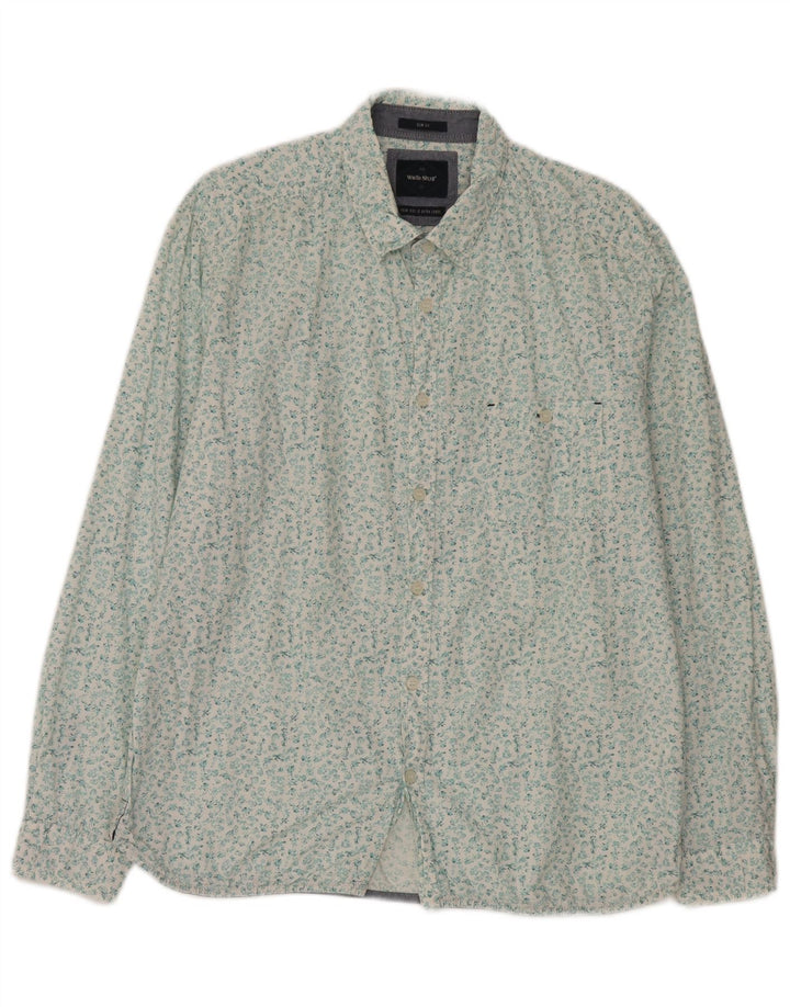 Chemise Slim Fit XL Coton Floral Homme White Stuff