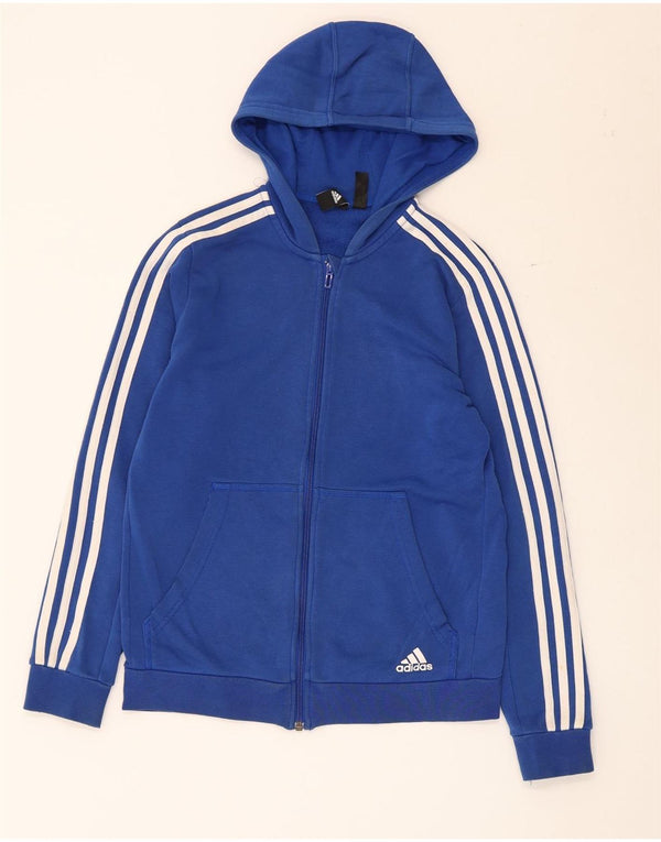 Adidas Pull à capuche zippé garçon 13-14 ans Bleu