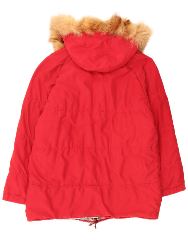 Marina Yachting Manteau rembourré surdimensionné à capuche pour femme UK 12 Rouge moyen