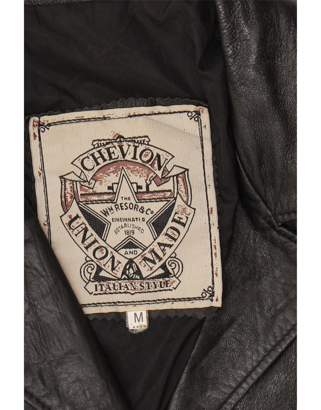 VINTAGE Veste en cuir femme UK 14 Moyen Noir