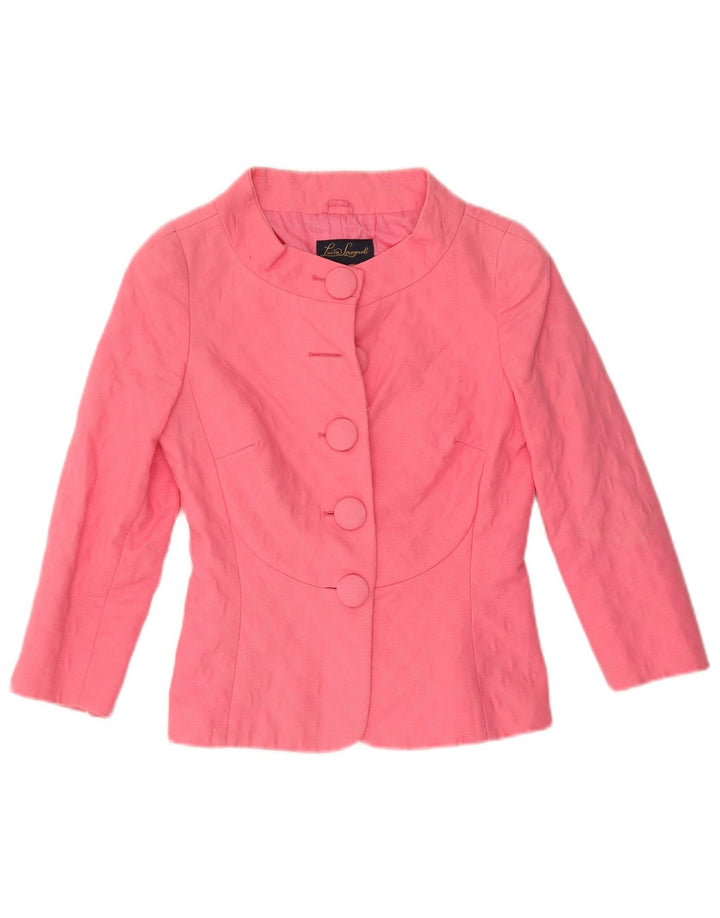 LUISA SPAGNOLI Veste blazer à manches 3/4 pour femme 5 boutons IT 40 Small Rose