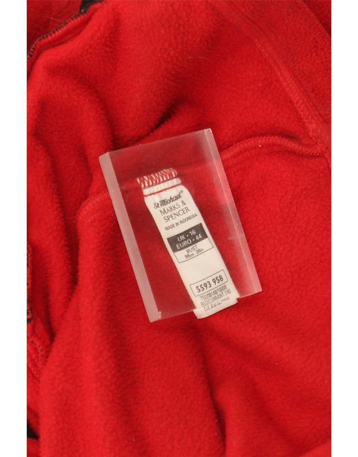 Marks & Spencer Veste polaire St. Michael pour homme UK 16 Large Rouge Polyester